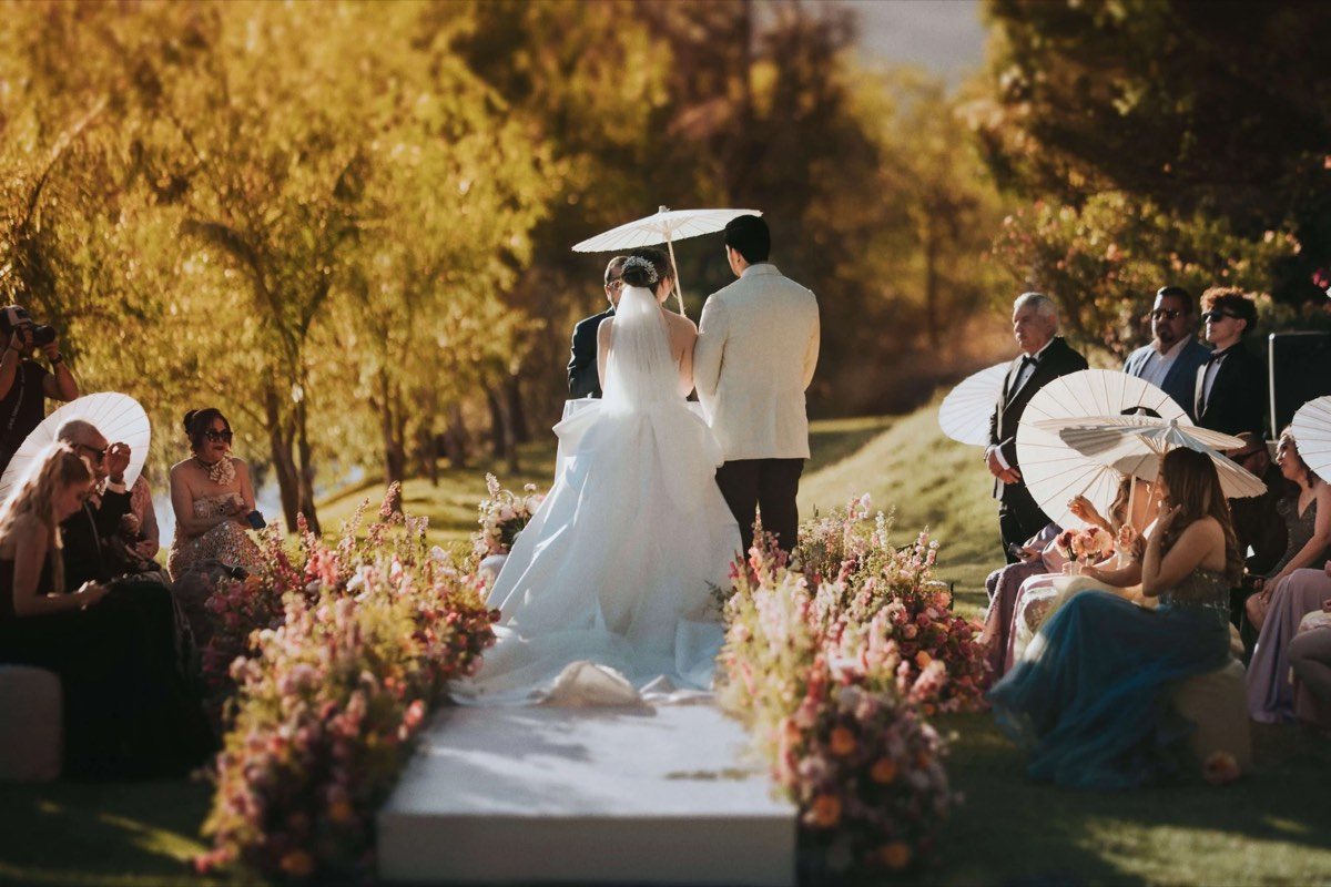 Ceremonia de boda al aire libre junto al lago, Guadalajara