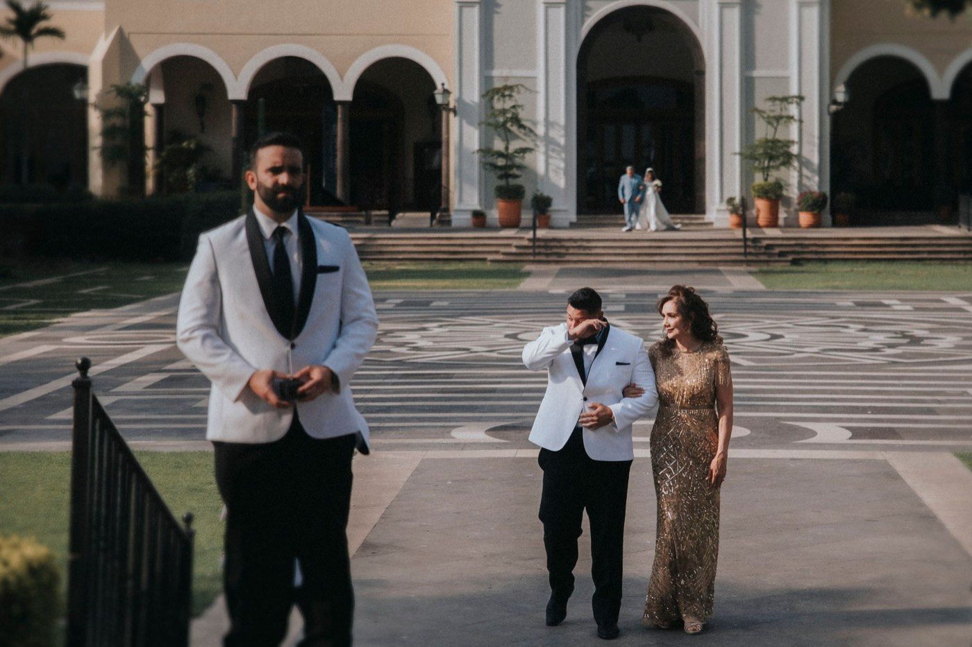 Llegada de los novios a la ceremonia
